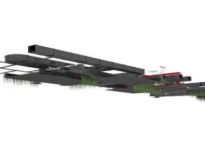 Ventilation system set 3D model