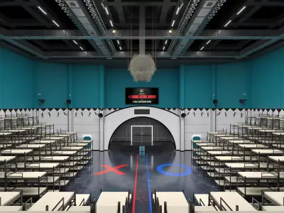 Squid Game season 2 player dorm Rest area 3D model