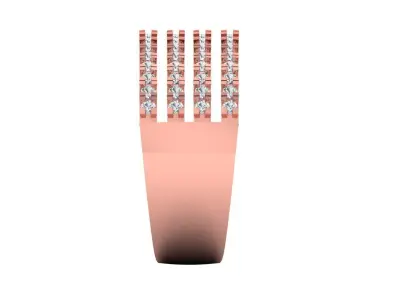Solitaire Wedding Engagement Women Band Rings 4 Band Ring 3D print model