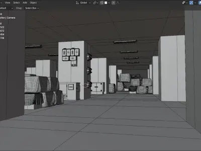 abandoned building      Low-poly 3D model