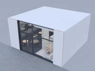 coffee shop interior 3D model