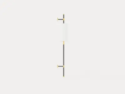 Bowery wall lamp - Linen off-white Low-poly 3D model