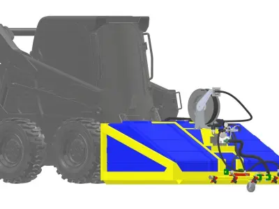 High pressure street washing MINI LOADER SKID STEER 3D model