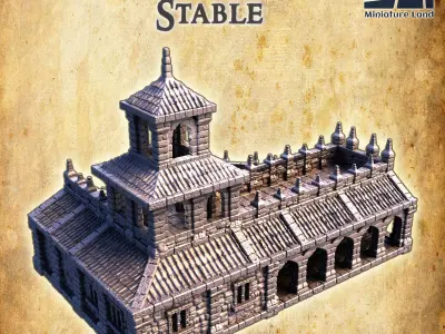 Imperial Stable  Tabletop Terrain 28 MM 3D print model