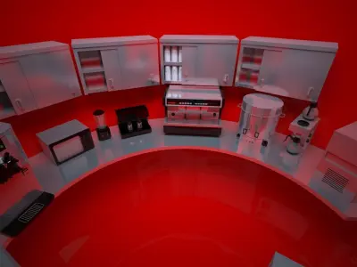 Highway Takeaway Coffee Shop Project 3D model