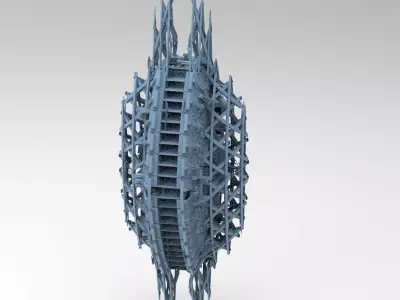 Matrix inspired machine tower 1  3D model