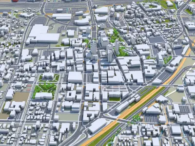 Tucson Downtown Arizona USA Low-poly 3D model