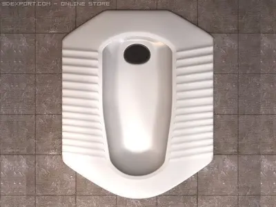 Squat toilet 3D model