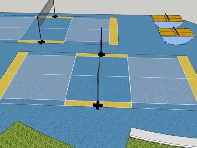 Court outdoor field game 3D model