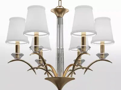 Hudson Valley Marcellus 6 light Aged Brass Chandelier 3D model