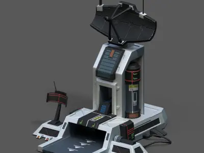 Scifi base building exterior skyscraper sci fi Low-poly 3D model