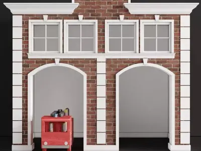 Children playhouse Fire department for kids 3D model