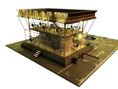 Bokanov diner 3D model