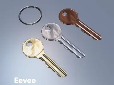 Keys - Cycles and Eevee Low-poly 3D model