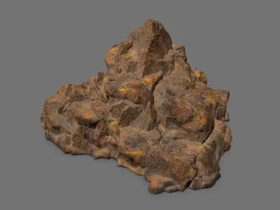 Rock Set Low-poly 3D model 23