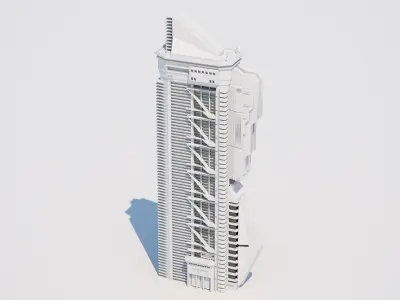 Futuristic Buildings Pack 3D model