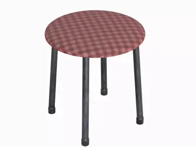 Steel Stool E 04 3D model