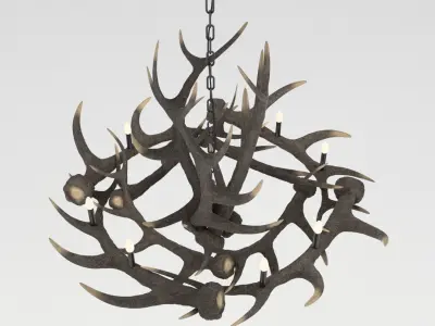 Antler Chandelier 3D model