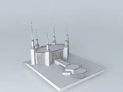LDS. Temple Washington D.C. Templo Mormon, 16 th. Operating T... Free 3D model