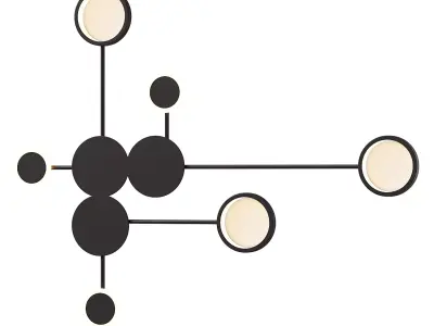 Lewor puck minimalistic wall lamp 3D model