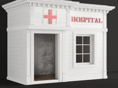 Children playhouse Hospital for kids 3D model