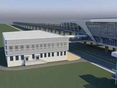 Light Rail Station 3D model purchase