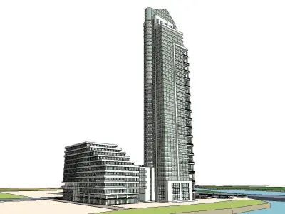 vacation spot-Resort-Fashion Leisure Hotel-0207 3D model