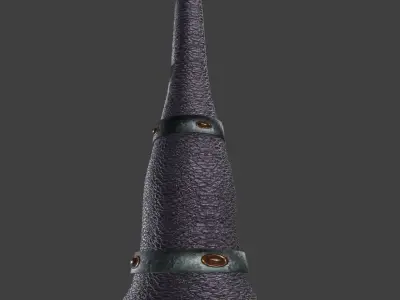 Futuristic lowpoly PBR Lamp Low-poly 3D model