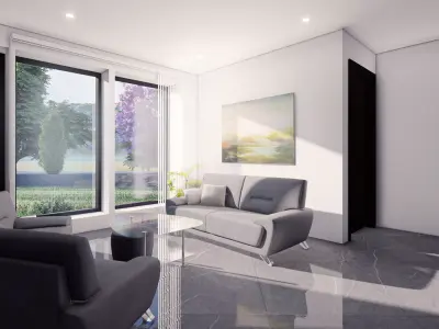 Simple House Exterior and Interior Design Free 3D model