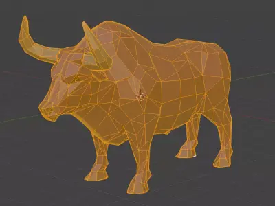 Low Poly Geometric Bull 3D Model Free 3D print model
