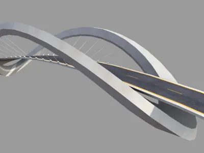 Low Poly Bridge for AR-VR-Metaverse-Mix Reality Low-poly 3D model