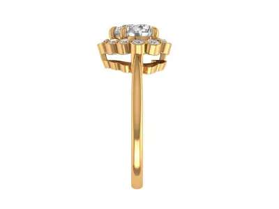 Heart Solitaire Ring 3D print model