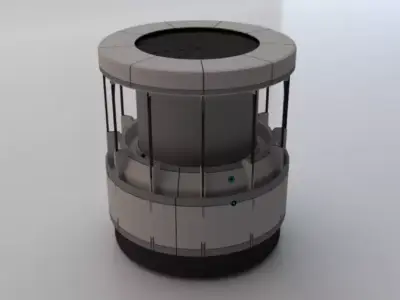 Sci-Fi Dropper 01 Low-poly 3D model