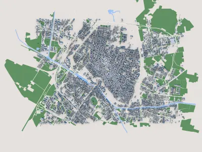 Ferrara City Italy 3D model