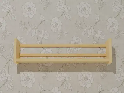 Game ready Russian shelf Low-poly 3D model