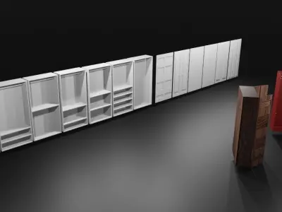 Wardrobe Whitthe A Variety Of Wardrobes 3D model