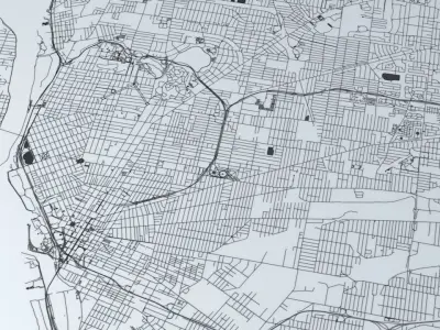 Buffalo Road Network and Streets 3D model
