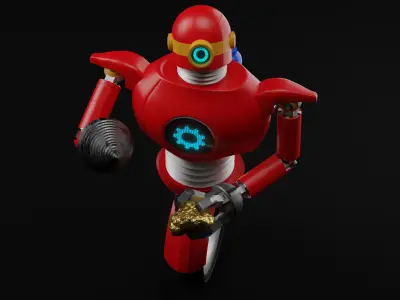 3D Drill Drone Robot 3D model