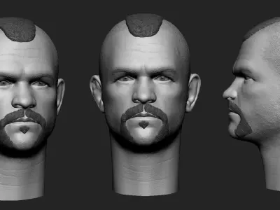 Chuck Liddell The Iceman headsculpt 3D print model