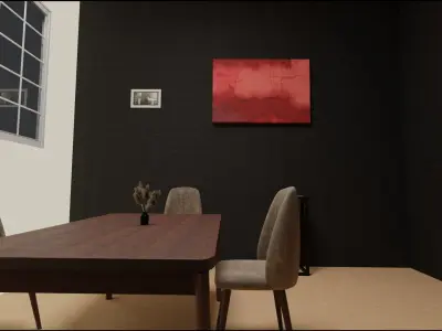 Special chair and room design 3D model