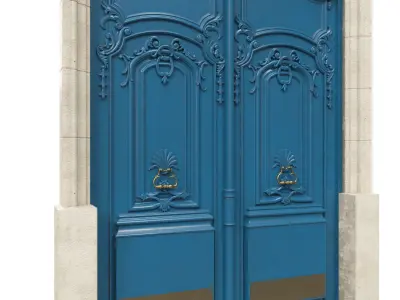 Entrance classic door 33 3D model