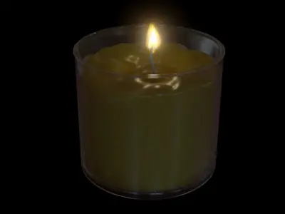 Animated Candle  3D model