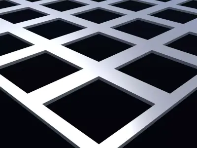 Perforated panel with 56 percent opening 25O120 3D model