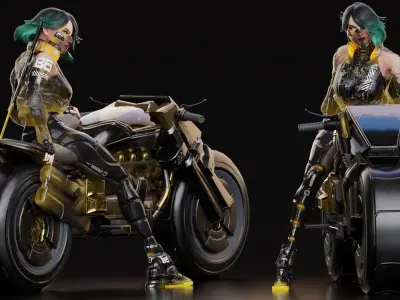  Cybernetic Princess of Ethiopia - Andromeda - Complete Editions Low-poly 3D model