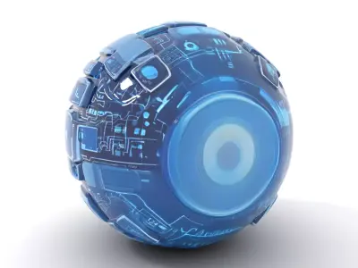 Scifi Sphere Model Pack with Futuristic Design Low-poly 3D model