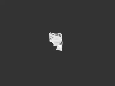Decorative Spiral Staircase Section for 3D print Low-poly 3D model