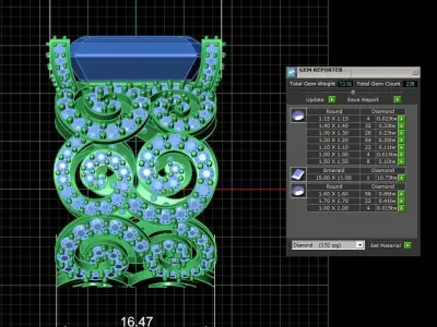 Diamond Ring for Women 3D print model 26