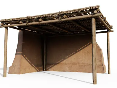 Basic Shelter Low-poly 3D model