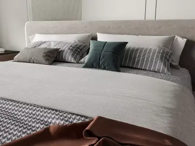 Modern Minimal Master Bedroom 3D model