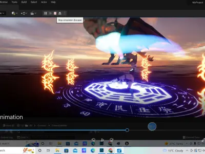 FX and Actor trail and dragon VFX animation Low-poly 3D model